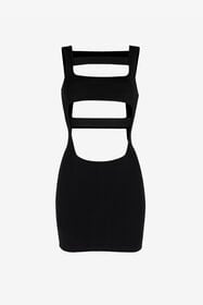 RC Cut-out detail mini dress Black QWM109-MG051