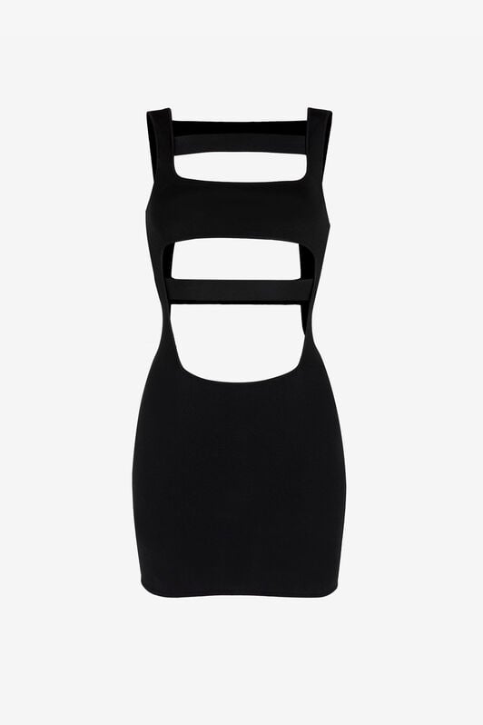 RC Cut-out detail mini dress RC Cut-out detail mini dress Black QWM109-MG051