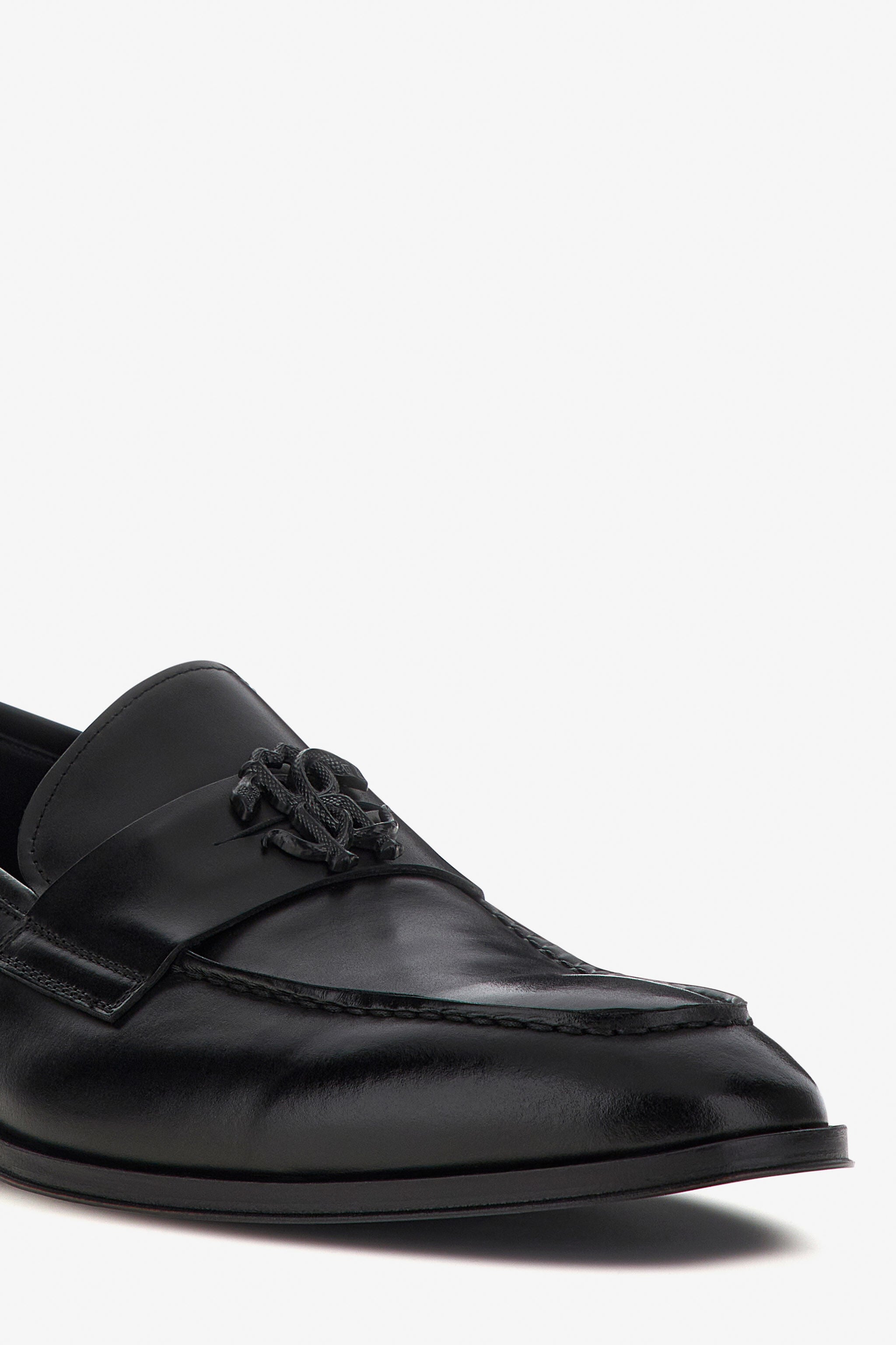 RC Loafers with Monogram Mirror Snake Schwarz RRS022-PZA84