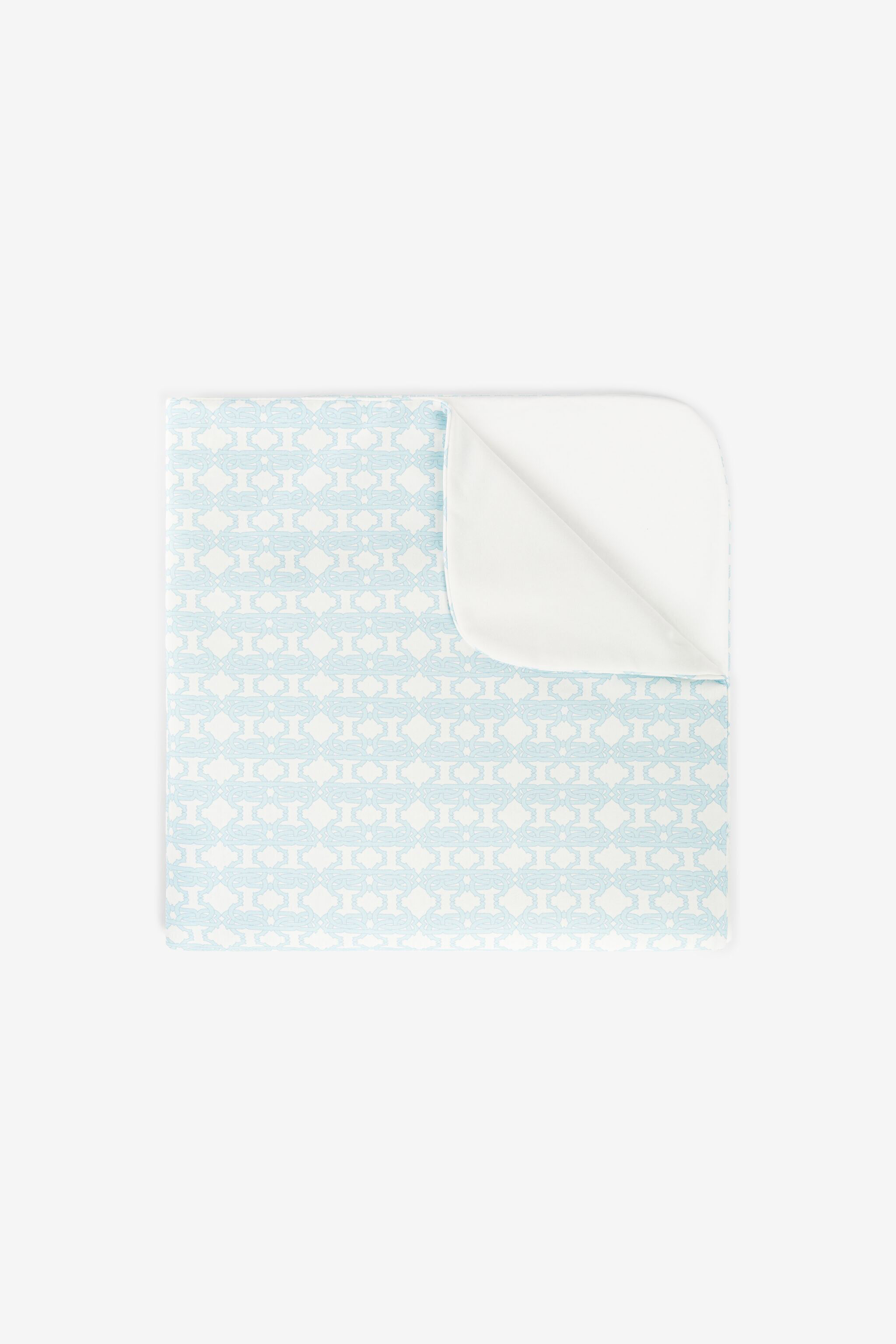 JU RC Monogram-Print Baby Blanket JU RC Monogram-Print Baby Blanket Light blue RJT842-JFF66