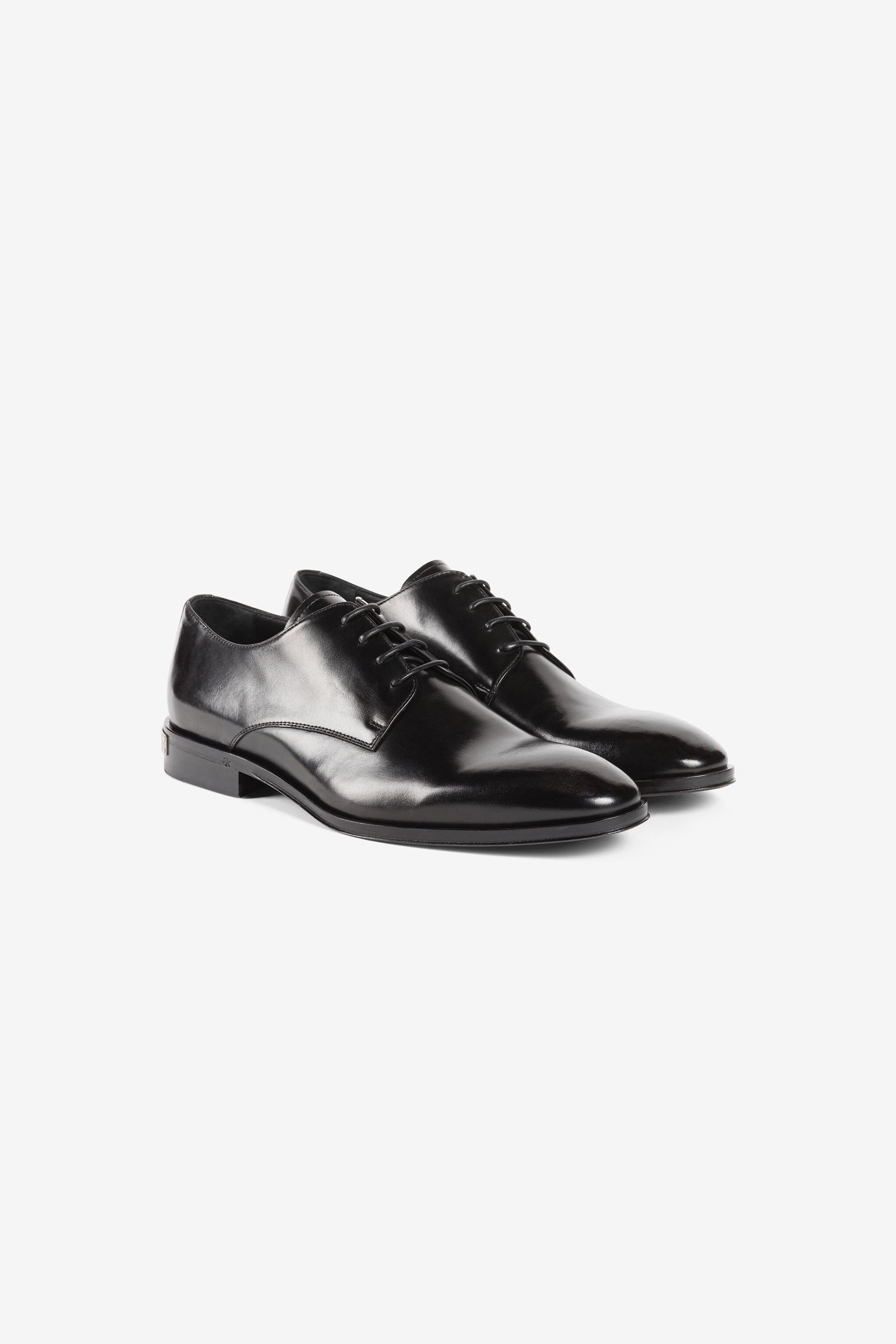 RC Logo plaque leather Derby shoes RC Logo plaque leather Derby shoes Black RRS025-PZA84