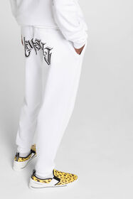 RC Logo-Print Cotton Sweatpants White QRT25A-CF050