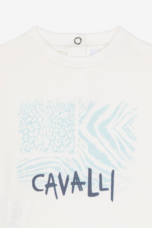 JU Animalier Patchwork-Print T-Shirt JU Animalier Patchwork-Print T-Shirt Light blue OJT638-JV025