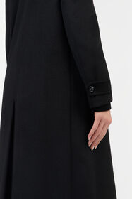RC Black Coat With Leopard Print Lining BLACK TOT50A-GA012