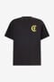 JC T-Shirt With Floral And Tropical Bird Print JC T-Shirt With Floral And Tropical Bird Print Black UFT056-UF076