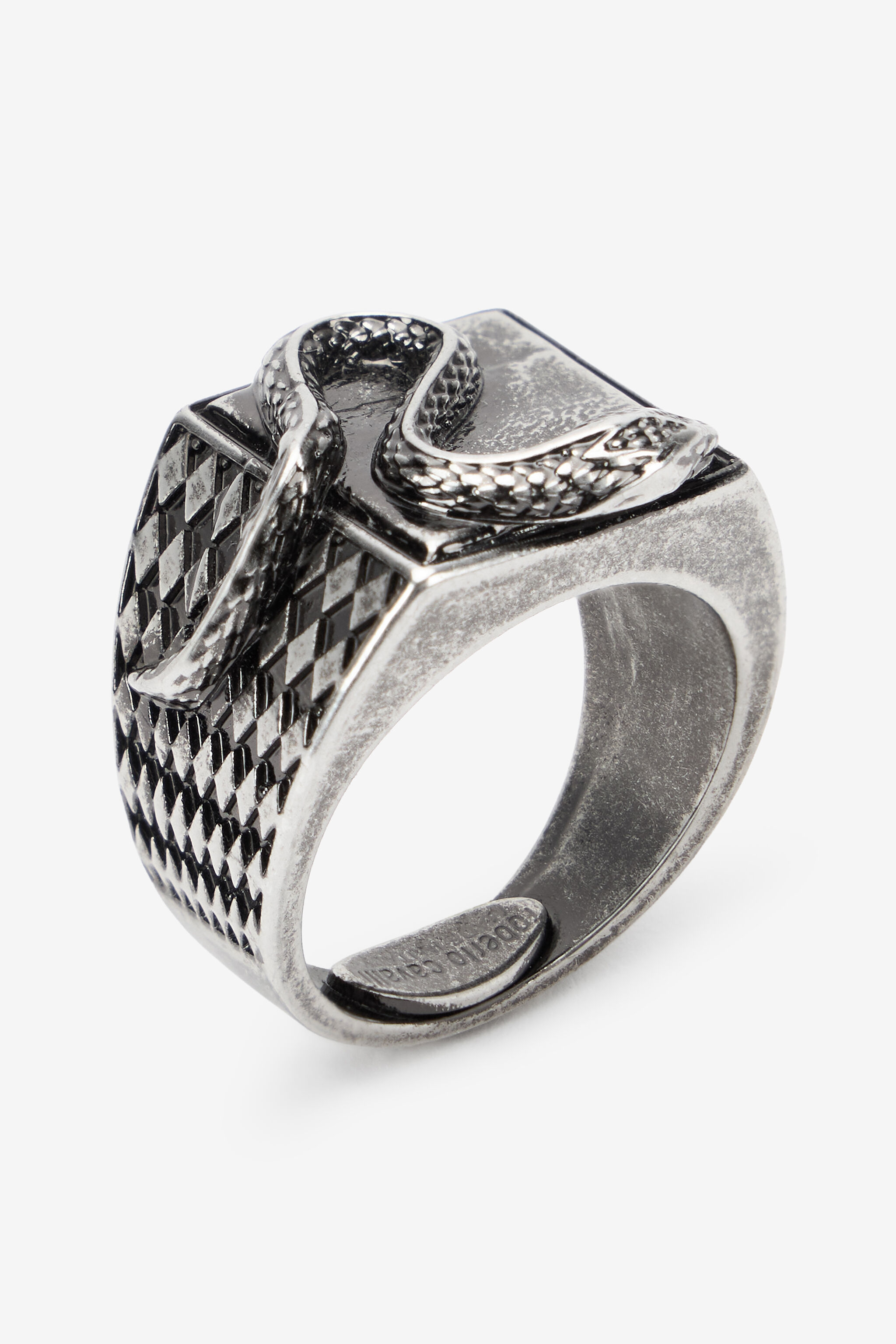 ロベルトカバリ サーパンタイン Serpentine Ring in PALLADIUM OLD for Men | Roberto Cavalli®