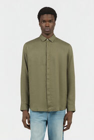 RC Military Green Linen Shirt BROWN SOT70M-LG032