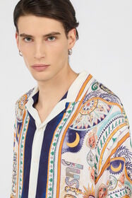 JC Hemd mit Tropical Garden-Print OFF WHITE WFM008-WF156