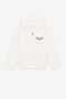 JU Logo-embroidered zipped hoodie White OJT975-ISA2J