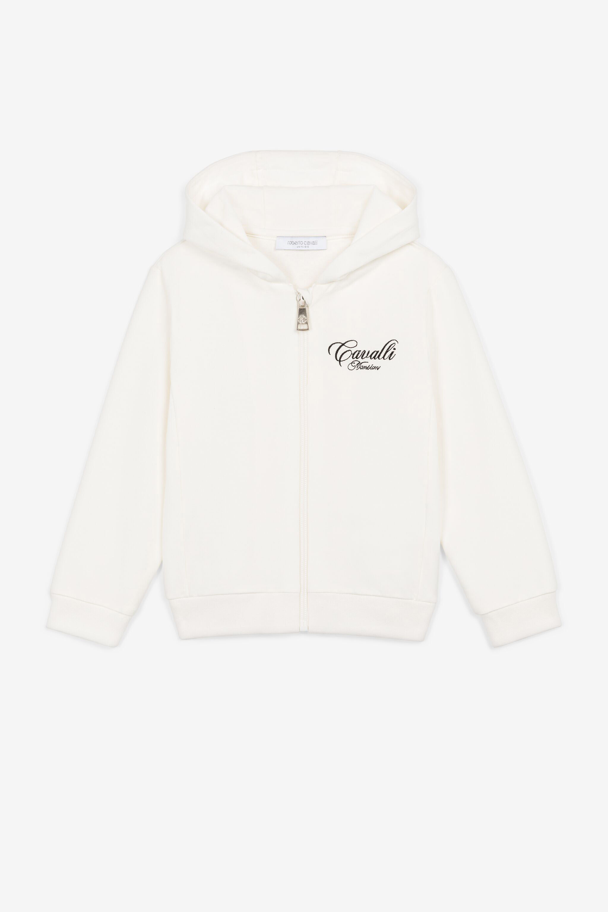 JU Logo-embroidered zipped hoodie JU Logo-embroidered zipped hoodie White OJT975-ISA2J