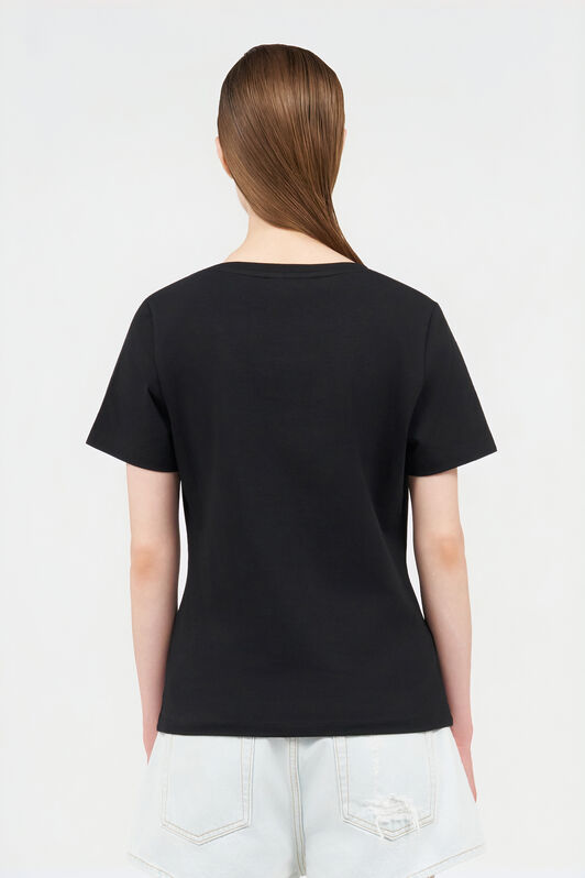 RC Black Cotton T-Shirt with Logo BLACK QOT60C-JV060