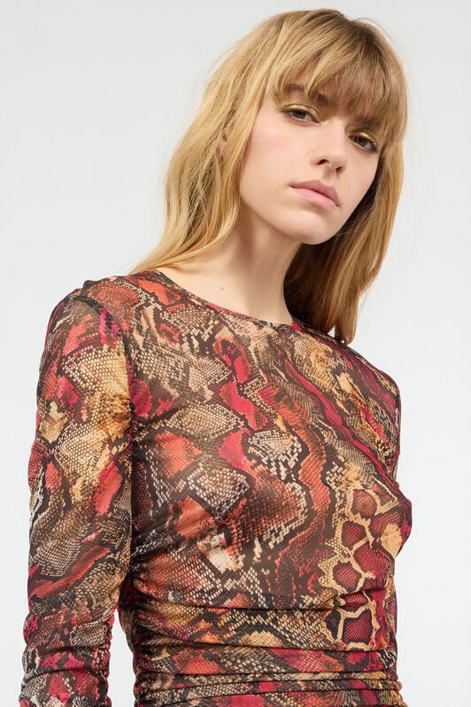 JC Sweater With Python Print JC Sweater With Python Print Red UFT158-UF224