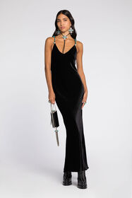 RC Long velvet dress Black RKR127-VL067