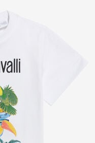JU T-shirt à Imprimé Tropical OPTICAL WHITE WJT609-JD001