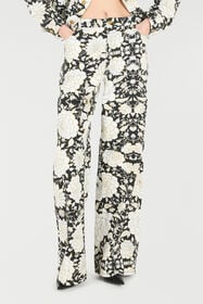 RC Pantaloni Con Stampa Floreale All Over Nero/Bianco VQJ207-DAP71