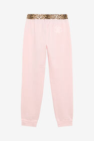 JU Pantalon De Jogging Rose À Taille Léopard BABY PINK TJT24O-CF050