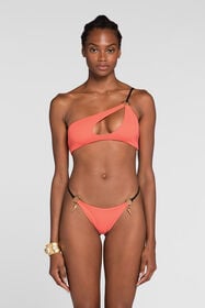 RC Cut-out one-shoulder bikini top Orange QKW00C-LL002