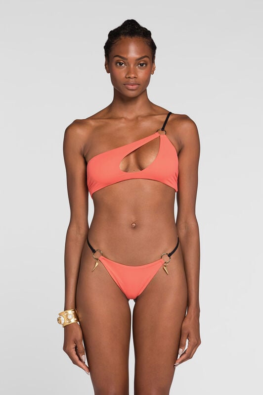 RC Cut-out one-shoulder bikini top RC Cut-out one-shoulder bikini top Orange QKW00C-LL002