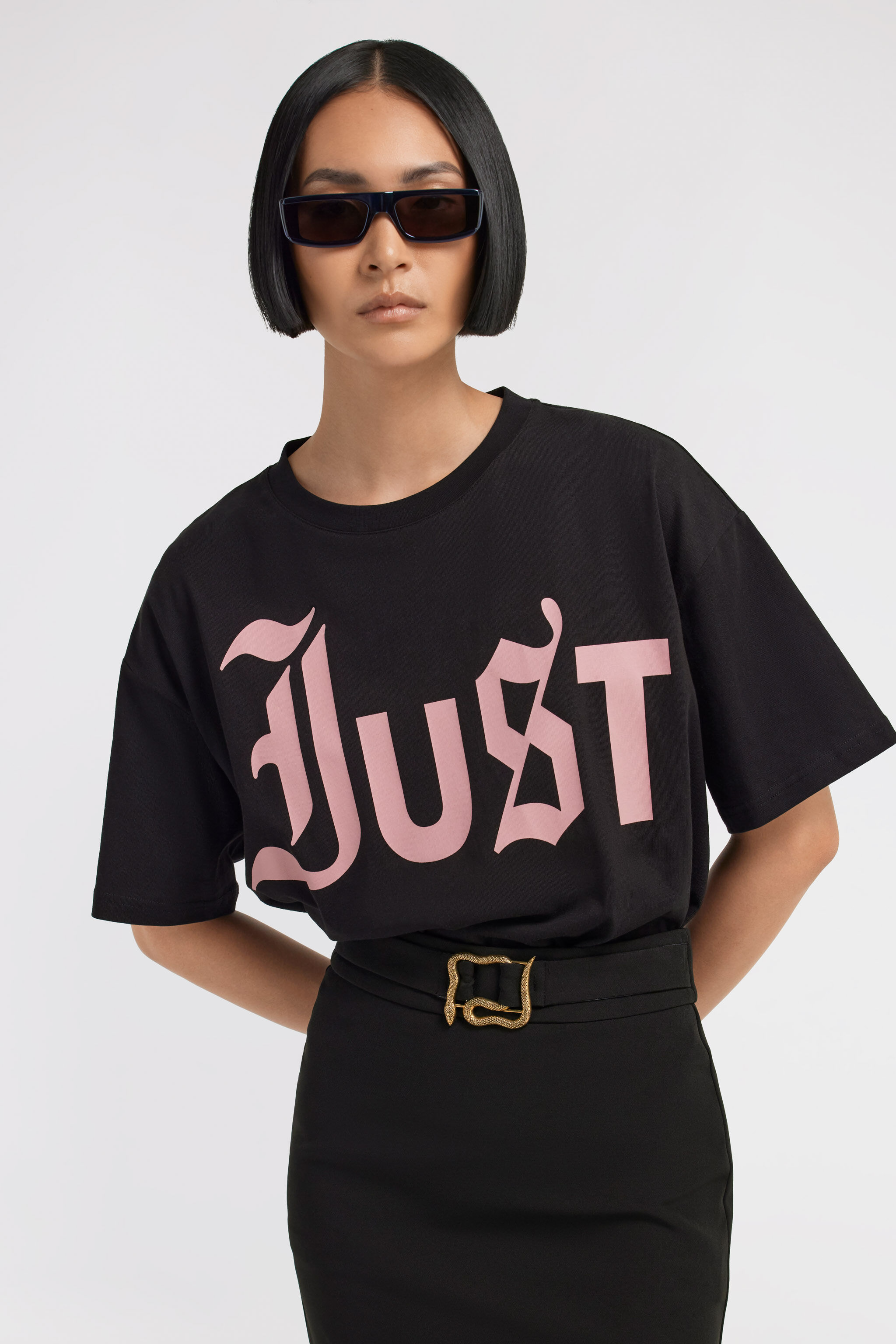 JC Just Cavalli T-shirt Black TFT097-TF153