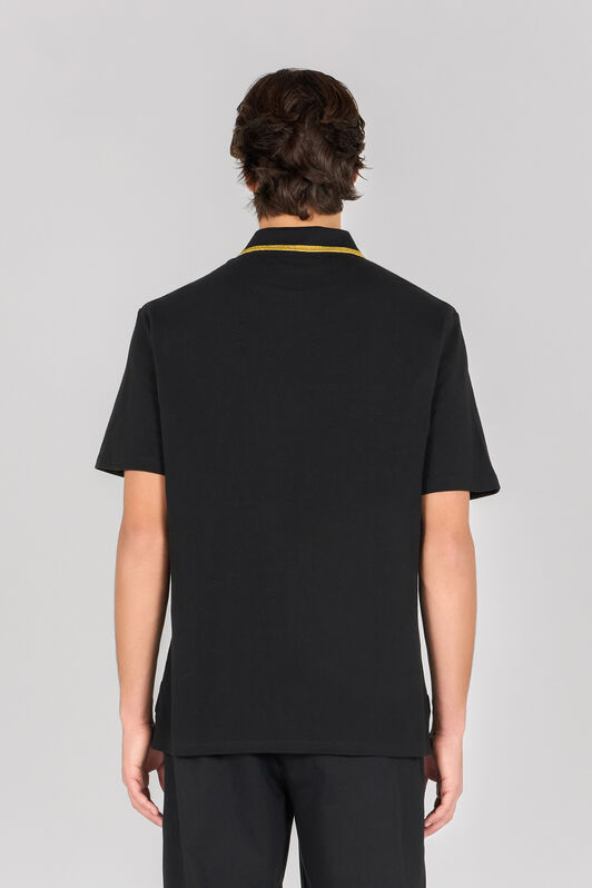 JC Black Gold Accents Polo Black RRT905-RR167