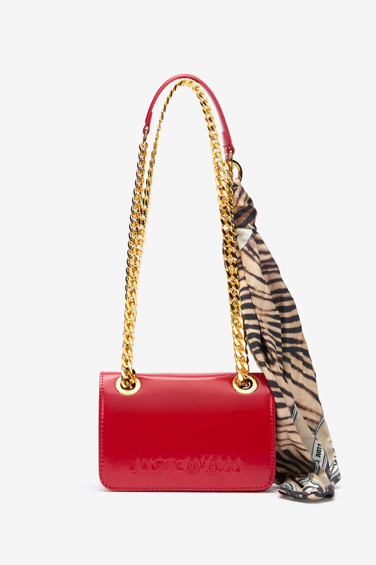 JC Bag With Chain Handles And Scarf JC Bag With Chain Handles And Scarf UFB092-UF461