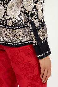 RC Black and Ivory Floral Print Shirt RC Black and Ivory Floral Print Shirt NERO/AVORIO VQT701-TYP71