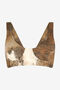 RC Beige Crop Top With Marble Print RC Beige Crop Top With Marble Print Light Brown VWT602-6NQ74