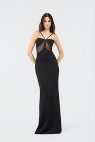 RC Robe Maxi Noire à Bretelles Chaîne BLACK SOT10A-AI001