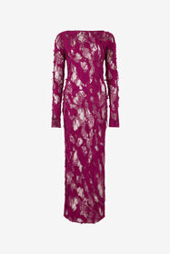 RC Dress with Destroyed-Effect Lace CYCLAMEN XWT145-GG010