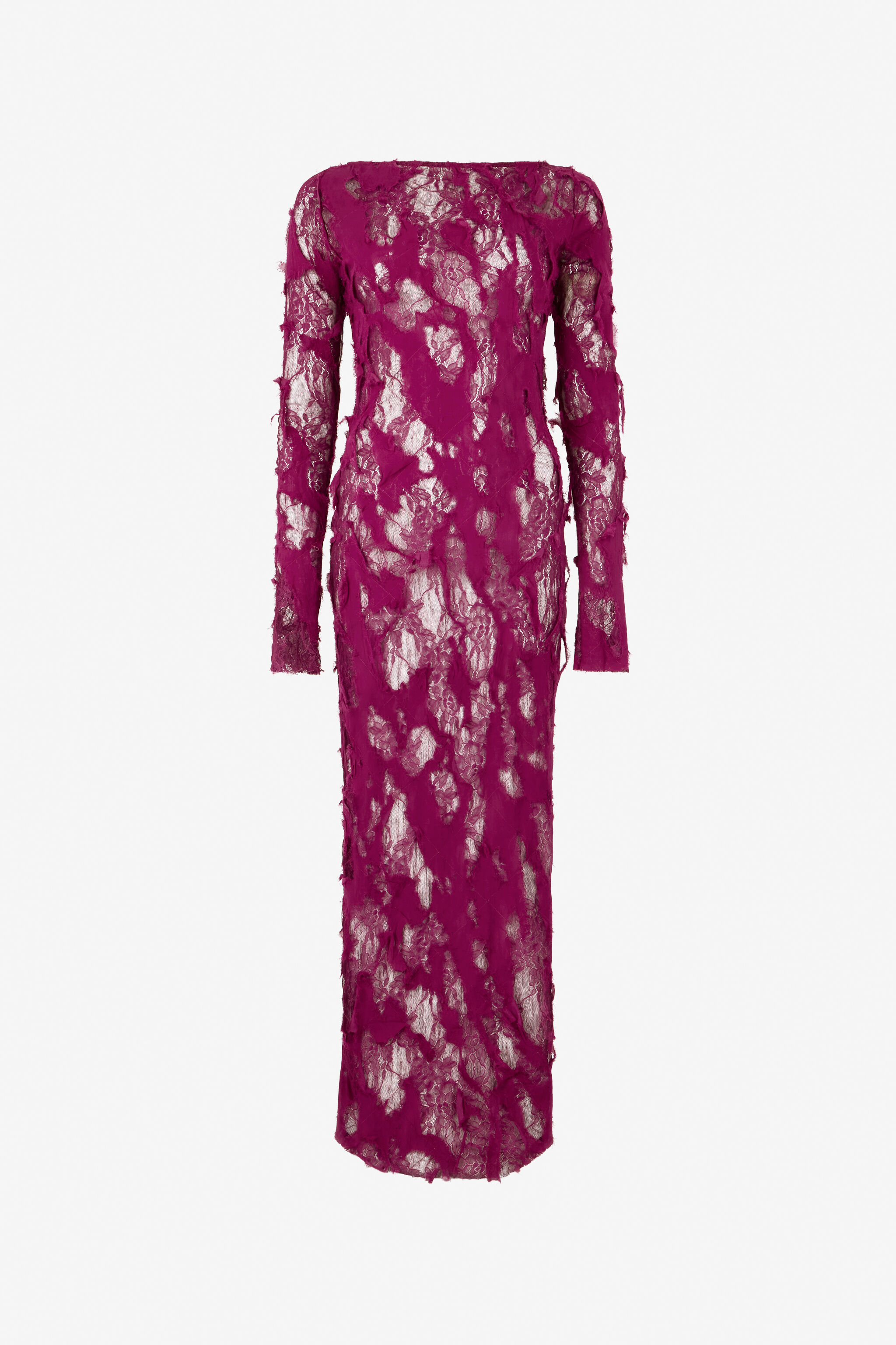 RC Dress with Destroyed-Effect Lace RC Dress with Destroyed-Effect Lace CYCLAMEN XWT145-GG010