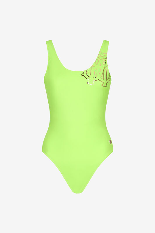 RC RC Monogram-Print Swimsuit Light green KSW01W-LL002