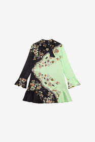 JU Kleid mit Kimono-Print GREEN/BLACK XJT11S-7HT67