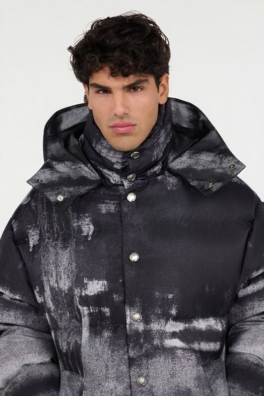 RC Grey Mélange Washed-Effect Down Jacket RC Grey Mélange Washed-Effect Down Jacket GREY MELANGE VNT815-9TP69