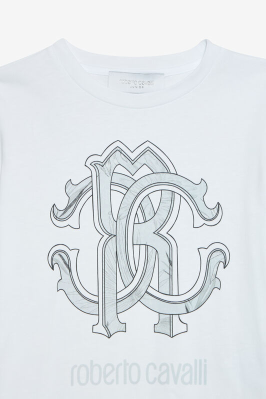 JU Cotton T-shirt with logo JU Cotton T-shirt with logo OPTICAL WHITE VJT60P-JD001