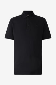 RC Polo Con Monograma RC Y Logotipo Bordado Negro POT64A-KB001