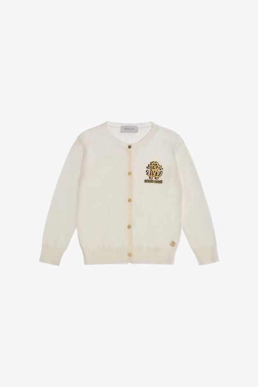 JU RC Monogram Cardigan JU RC Monogram Cardigan White SJM001-MG001