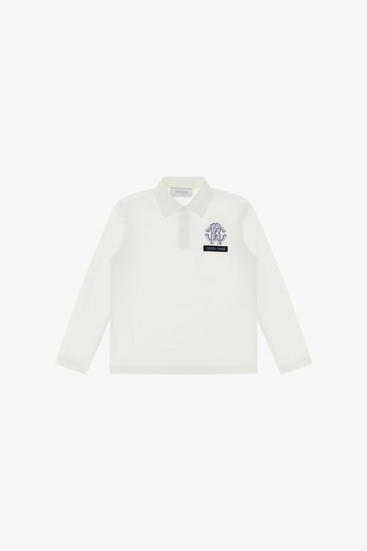 JU Monogram Polo Shirt JU Monogram Polo Shirt White TJT61E-KB002