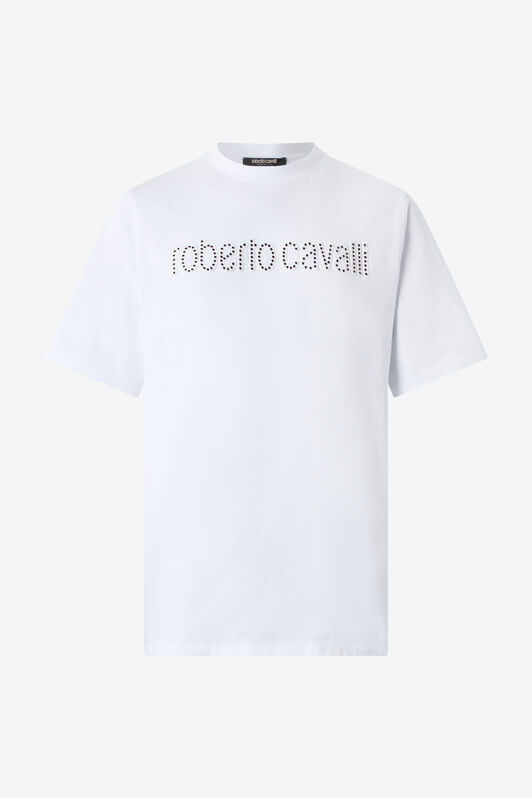 RC T-Shirt With Logo And Mini Studs White URT61I-JD060