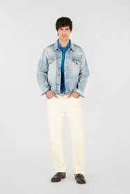 RC Veste En Jean Laminée Bleu Clair Bleu UMJ415-VT001