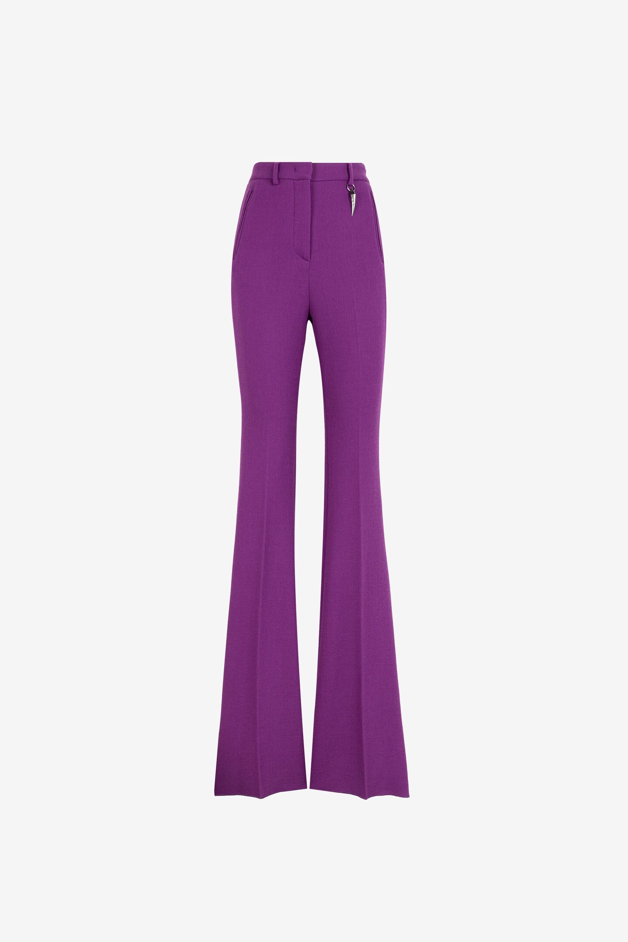 RC Pantalon évasé à ornement Tiger Tooth Violet RKT202-WR013
