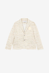 JU Giacca Con Stampa Tiger Skin Avorio UJT40E-6SO44