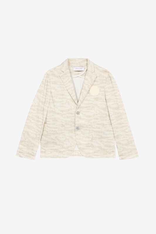 JU Tiger Skin-Print Jacket JU Tiger Skin-Print Jacket Ivory UJT40E-6SO44