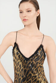 RC Jaguar-Print Dress NATURAL WKT102-VXQ71
