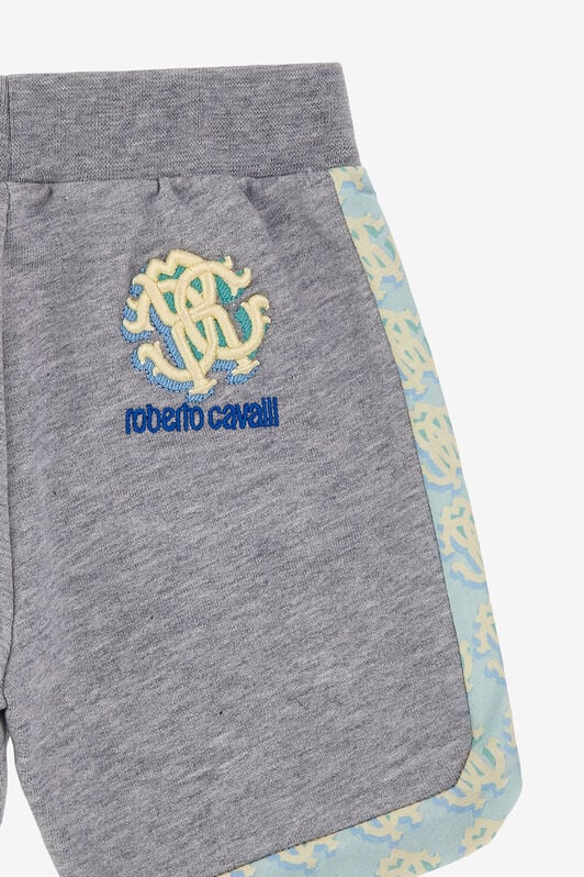 JU Monogram Accent Shorts JU Monogram Accent Shorts Gray SJT206-CF050