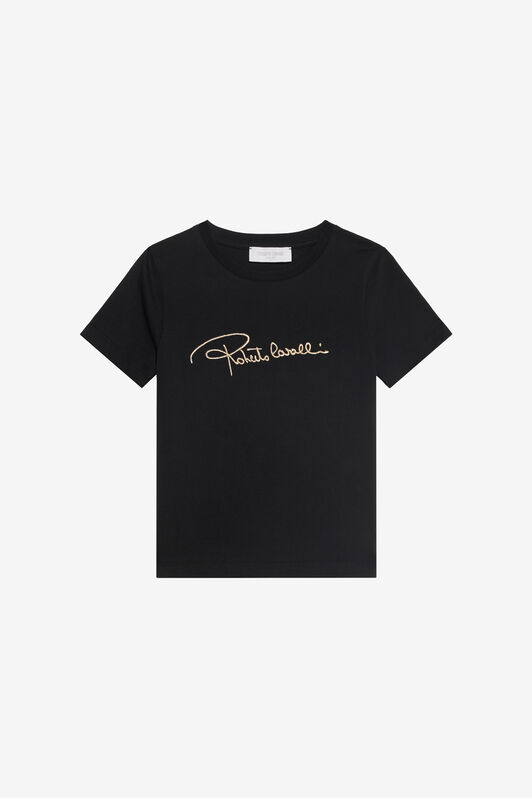 JU T-Shirt with Logo BLACK XJT60P-JD003
