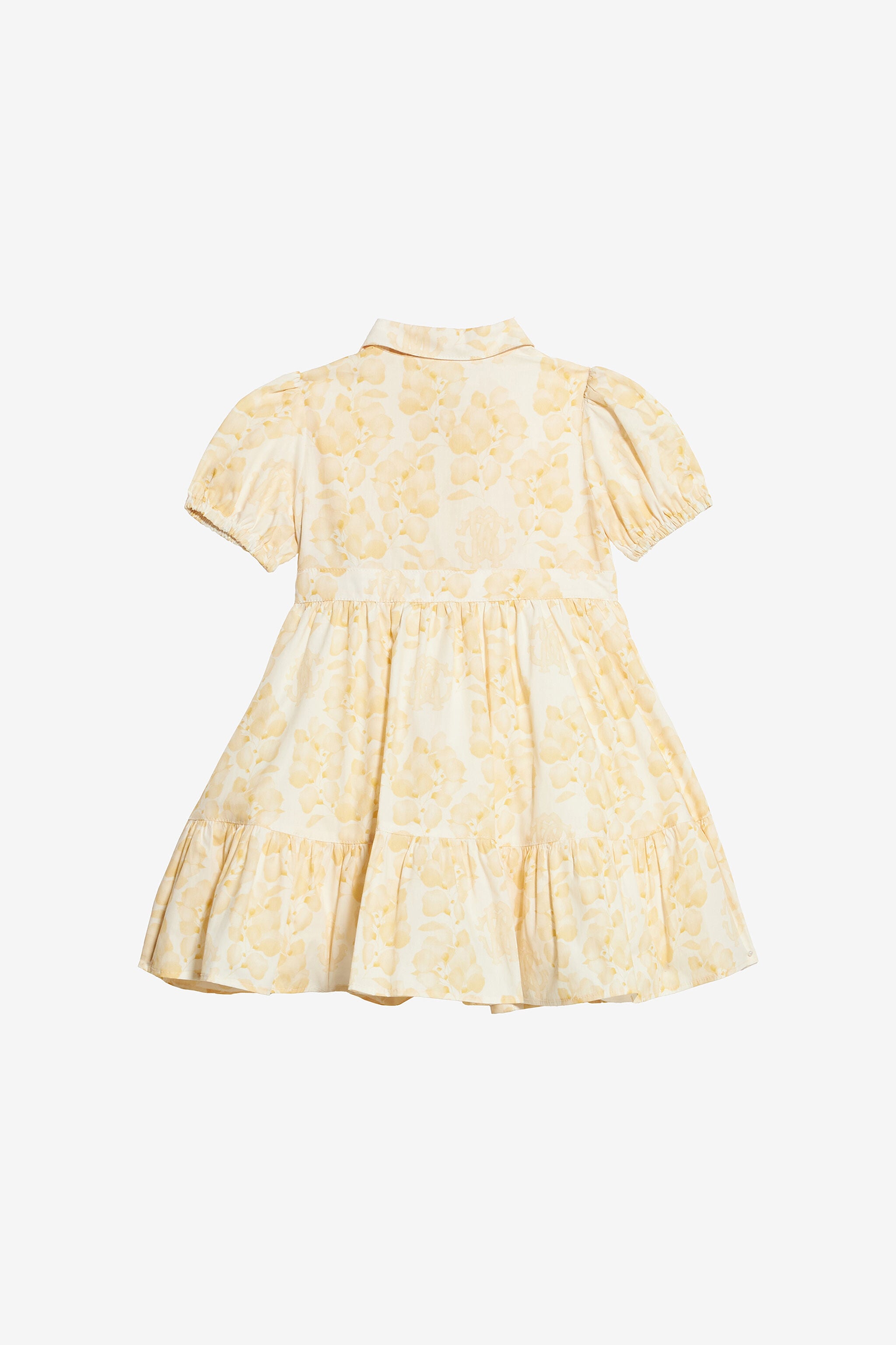 JU Dress With Floral Print And RC Monogram JU Dress With Floral Print And RC Monogram Yellow UJT117-7MO41