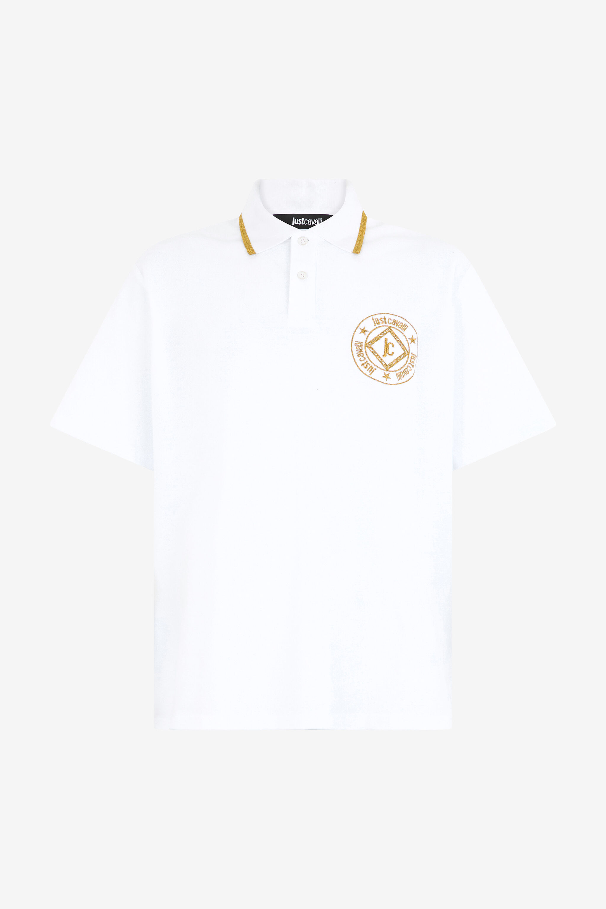 JC White Gold Accents Polo JC White Gold Accents Polo White RRT905-RR167