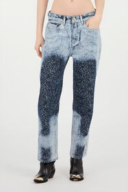 JC Straight Wide Leg Trousers Blue Washed Denim INDIGO VFJ050-VF259