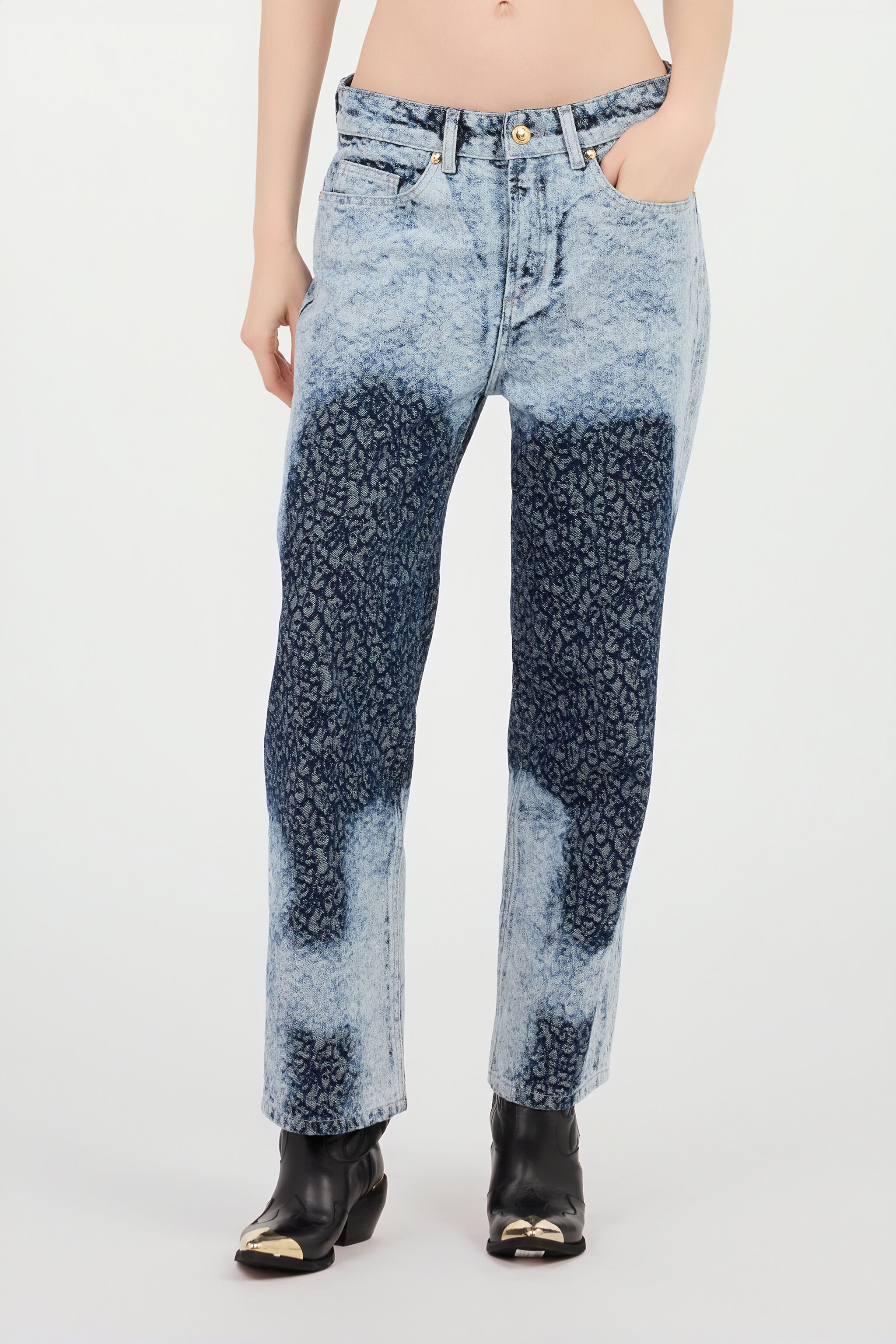 JC Straight Wide Leg Trousers Blue Washed Denim JC Straight Wide Leg Trousers Blue Washed Denim INDIGO VFJ050-VF259