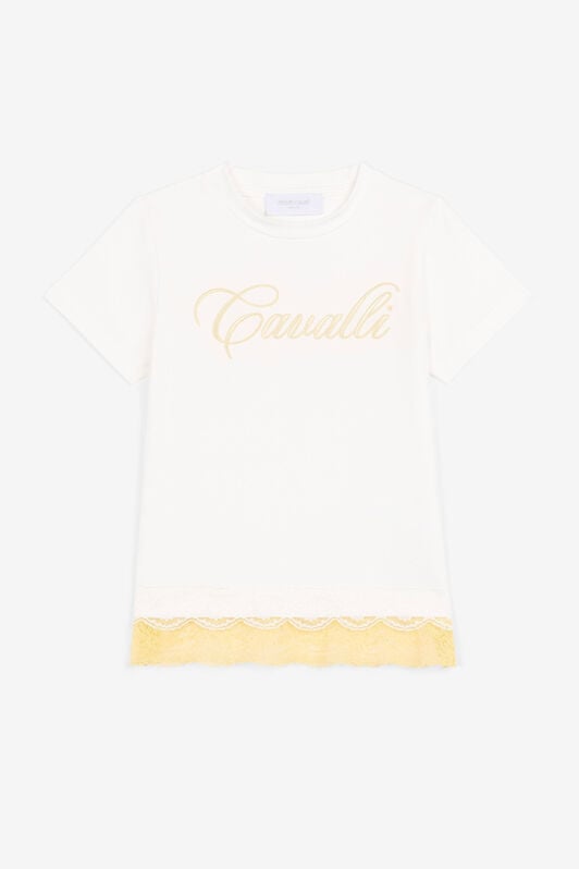 JU Lace-Trimmed T-Shirt JU Lace-Trimmed T-Shirt White OJT610-ISA2J